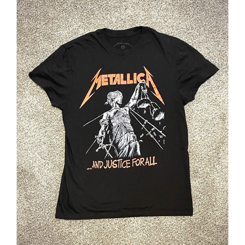 Metallica Rock Band "And Justice‎ For All" Graphice Tee Sm Black